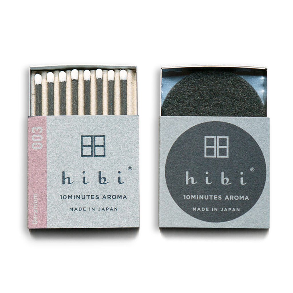 Geranium Incense Sticks - Hibi 10 Minutes Aroma -